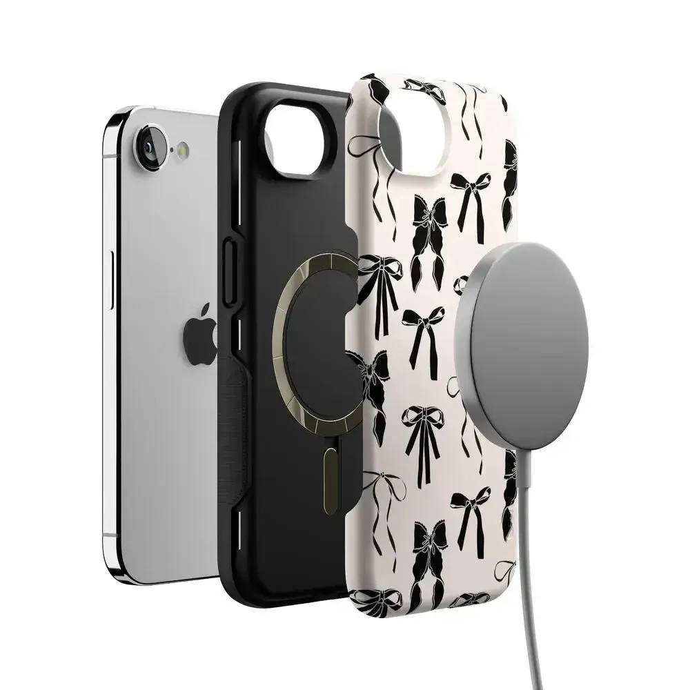 Premium Quality Goth Girlie | Black Bows Case  Stylish & Comfortable