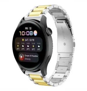 Premium Quality Huawei Watch 3 (Pro) Steel Strap (Silver/Gold)  Limited Availability!