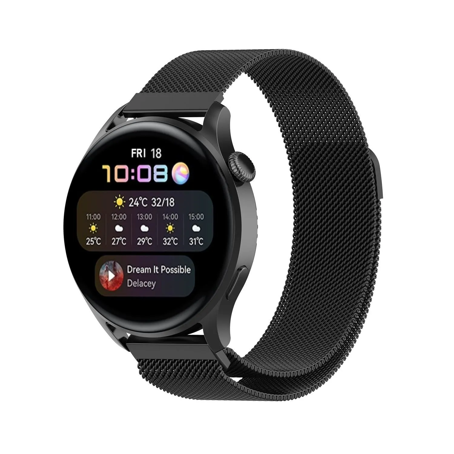Premium Quality Huawei Watch 3/3 Pro Milanese Strap (Black)  Dont Miss Out!