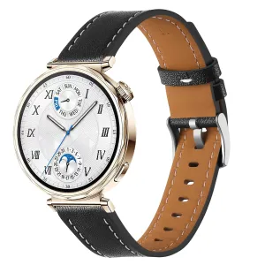Premium Quality Huawei Watch 5 - 42mm 'One Push' Leather Strap (Black)  Going Fast!