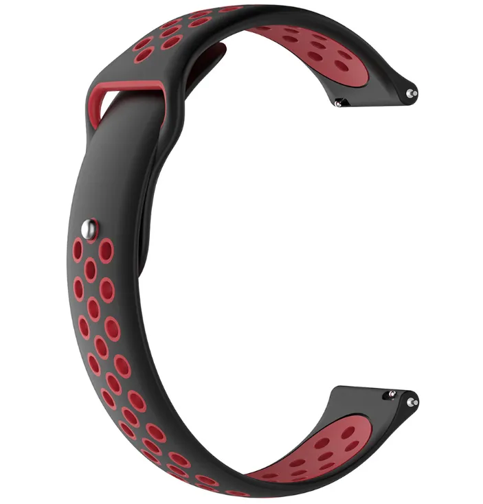 Premium Quality Huawei Watch 5 - 42mm Sport Strap (Black/Red)  Dont Miss Out!