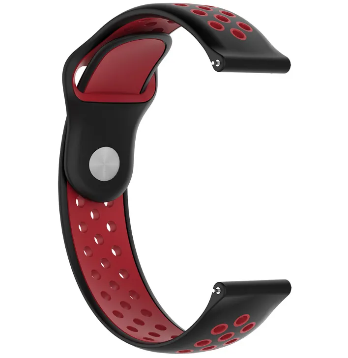 Premium Quality Huawei Watch 5 - 42mm Sport Strap (Black/Red)  Dont Miss Out!