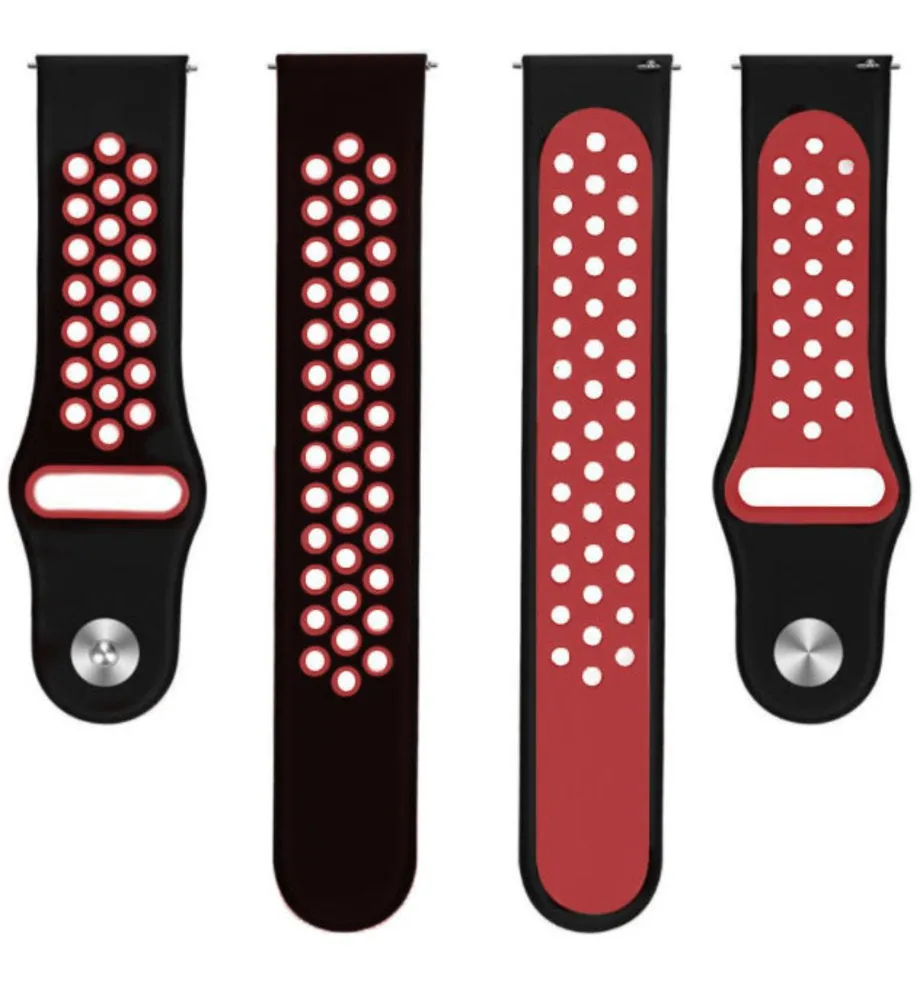 Premium Quality Huawei Watch 5 - 42mm Sport Strap (Black/Red)  Dont Miss Out!