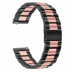 Premium Quality Huawei Watch 5 - 42mm Steel Strap (Black/Pink)  Dont Miss Out!
