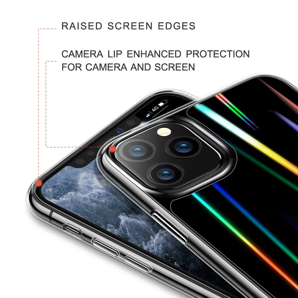 Premium Quality iPhone 11 Pro 5.8 inch Unicorn Beetle GLASS Slim Clear Case-Laser  Almost Gone!