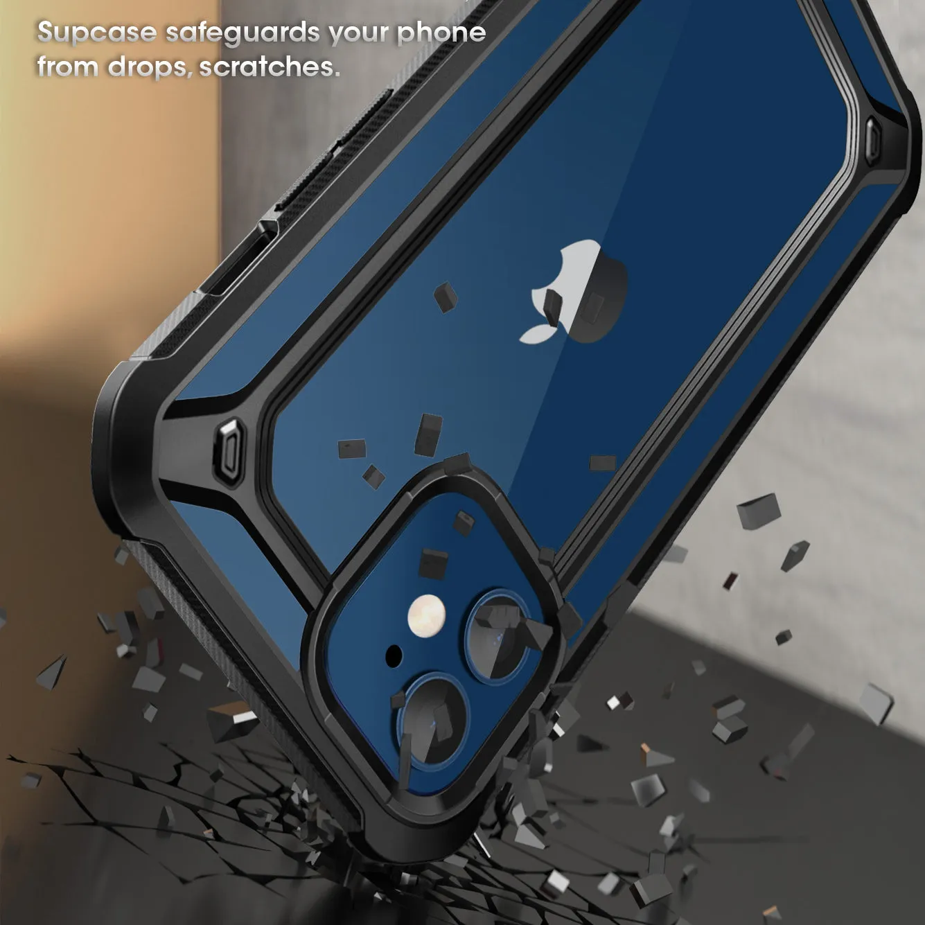 Premium Quality iPhone 12 6.1 inch Unicorn Beetle Exo with Screen Protector Clear Case-Black  Limited Release!