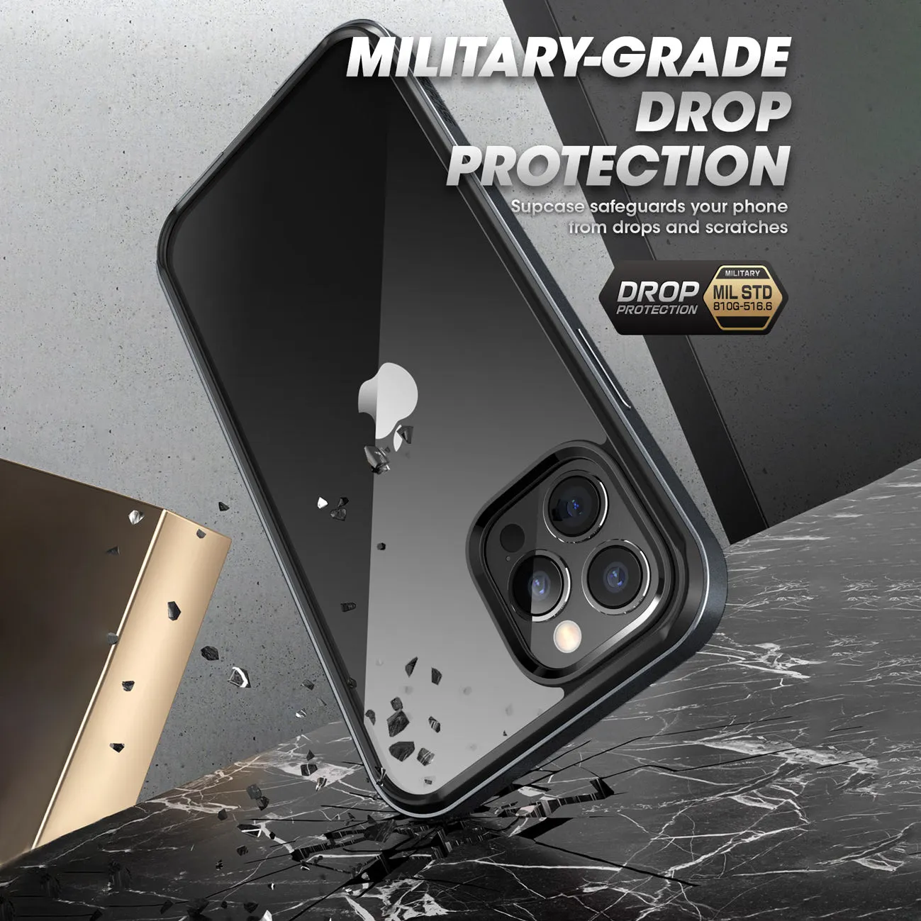 Premium Quality iPhone 12 Pro Max 6.7 inch Unicorn Beetle Edge Clear Bumper Case-Black  Going Fast!