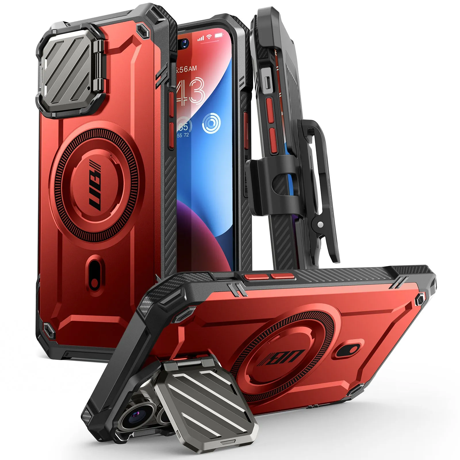 Premium Quality iPhone 14 Pro Max 6.7 inch Unicorn Beetle MAG XT MagSafe Holster Case-Metallic Red  Limited Availability!