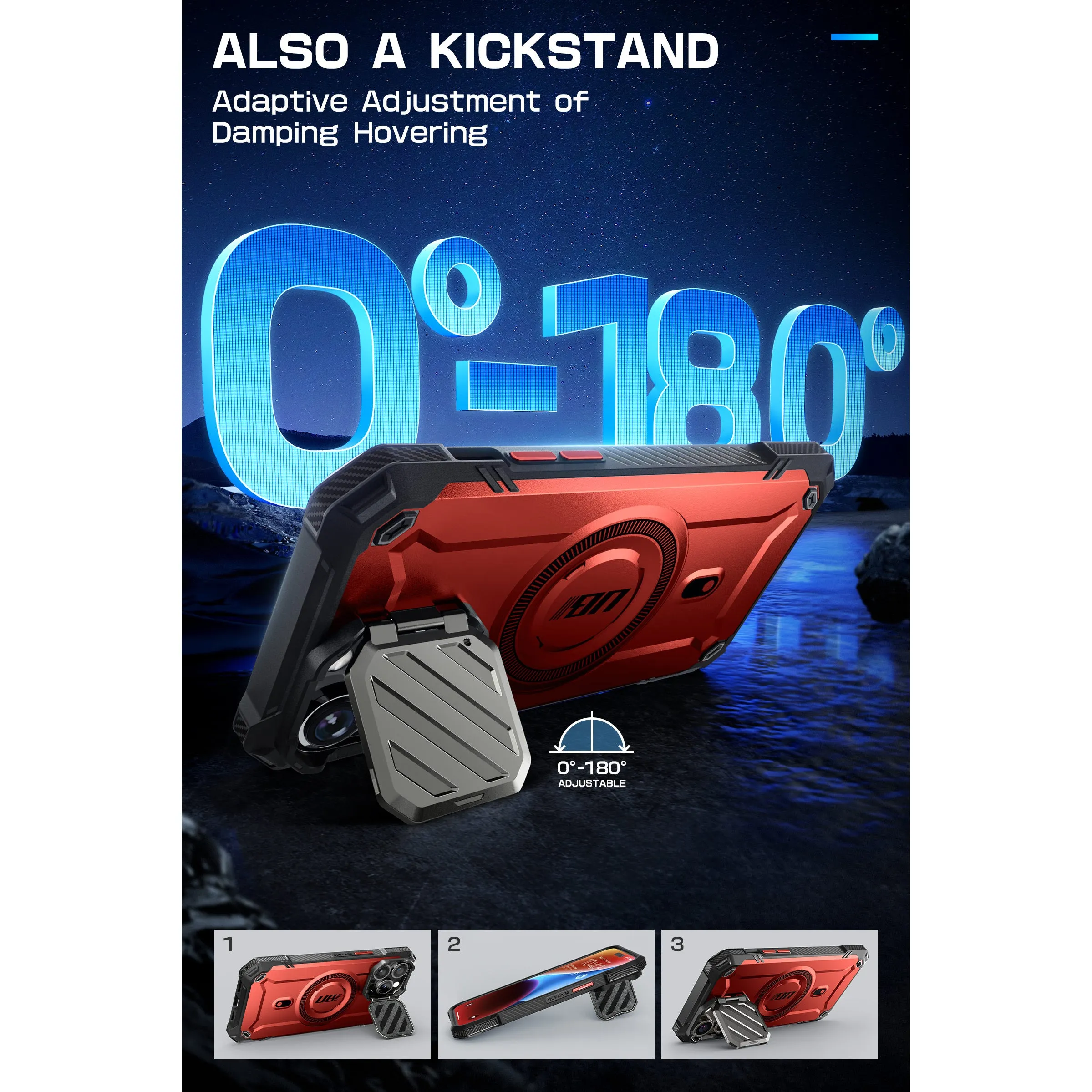 Premium Quality iPhone 14 Pro Max 6.7 inch Unicorn Beetle MAG XT MagSafe Holster Case-Metallic Red  Limited Availability!