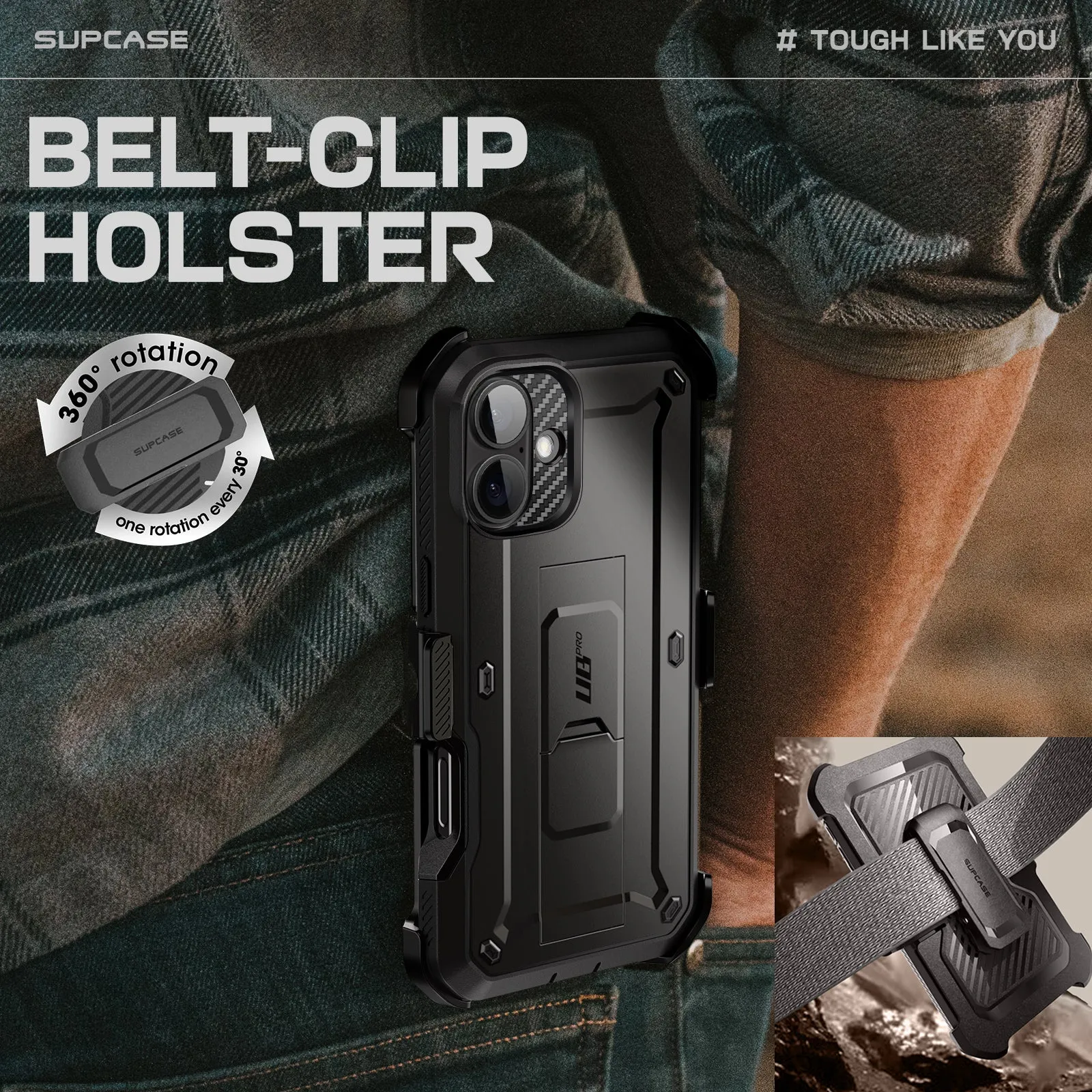 Premium Quality iPhone 16 6.1 inch Unicorn Beetle PRO Rugged Case-Black  Stylish & Comfortable