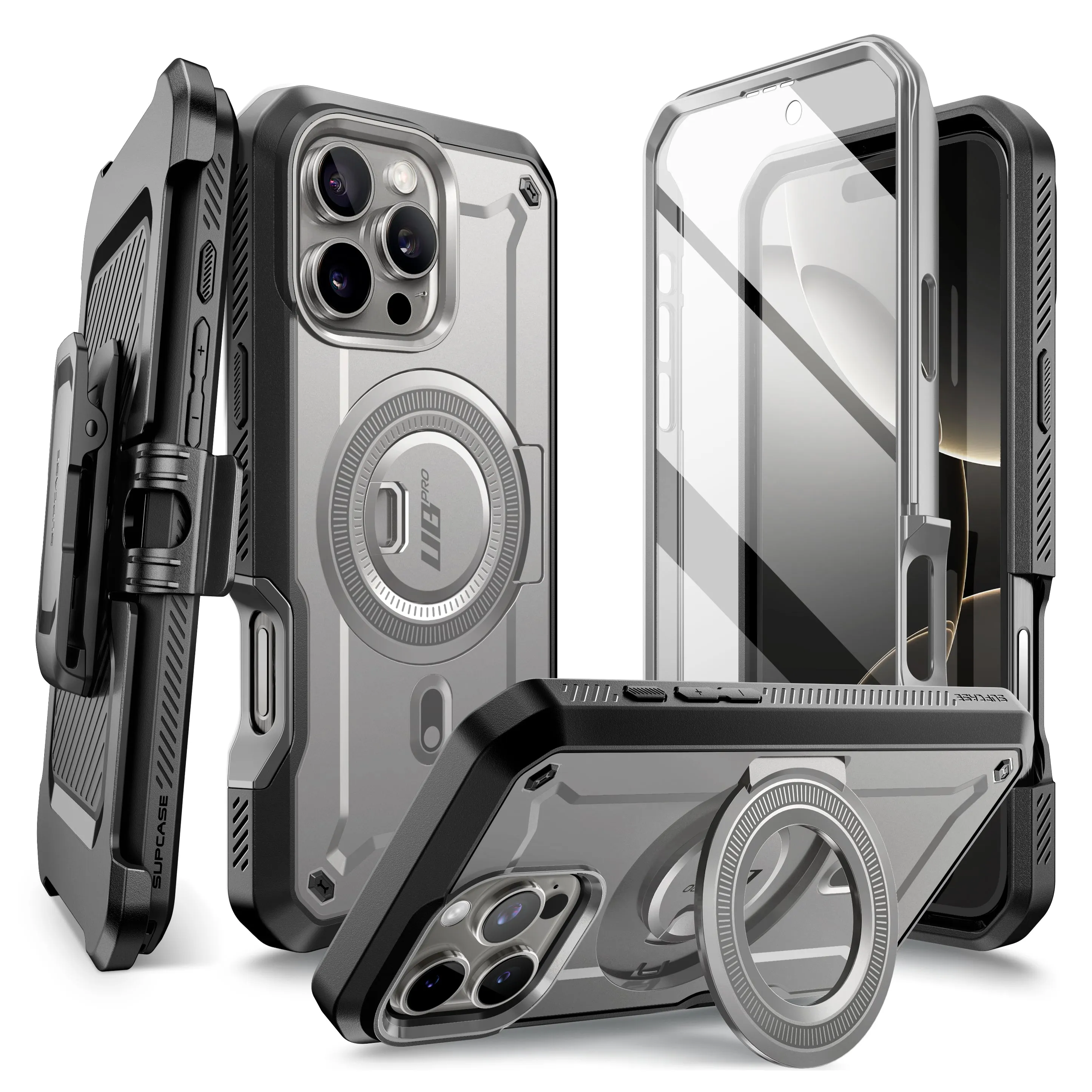 Premium Quality iPhone 16 Pro 6.3 inch Unicorn Beetle PRO MAG Rugged MagSafe Case-Titan Gray  Ends Soon!