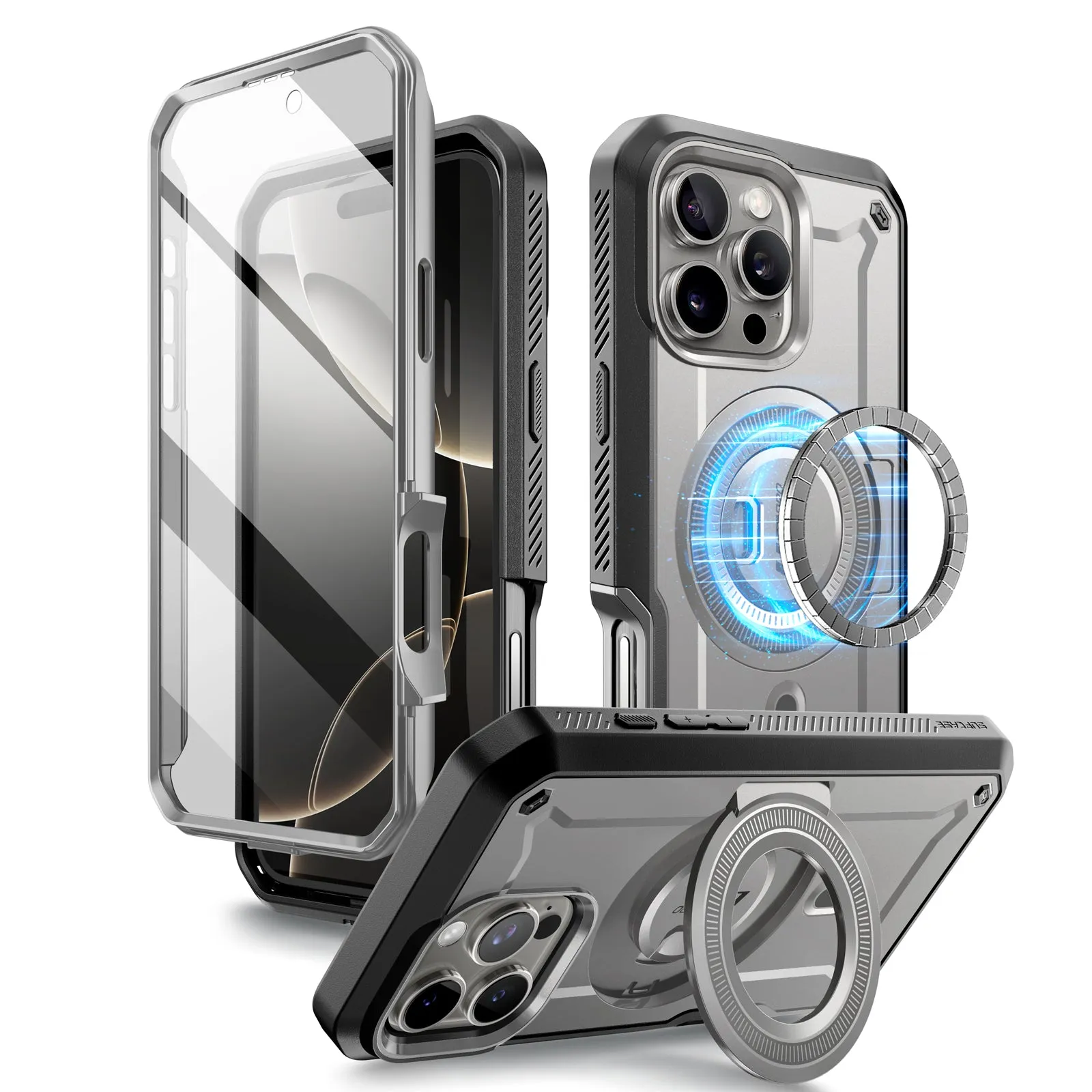 Premium Quality iPhone 16 Pro 6.3 inch Unicorn Beetle PRO MAG Rugged MagSafe Case-Titan Gray  Ends Soon!