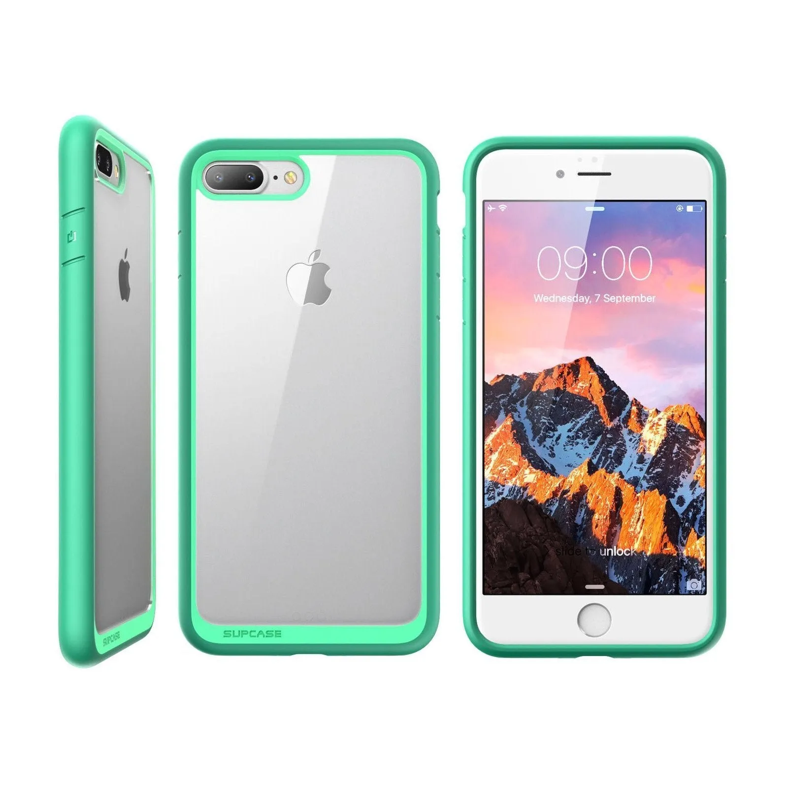 Premium Quality iPhone 8 Plus Unicorn Beetle Style Slim Clear Case-Green  Going Fast!