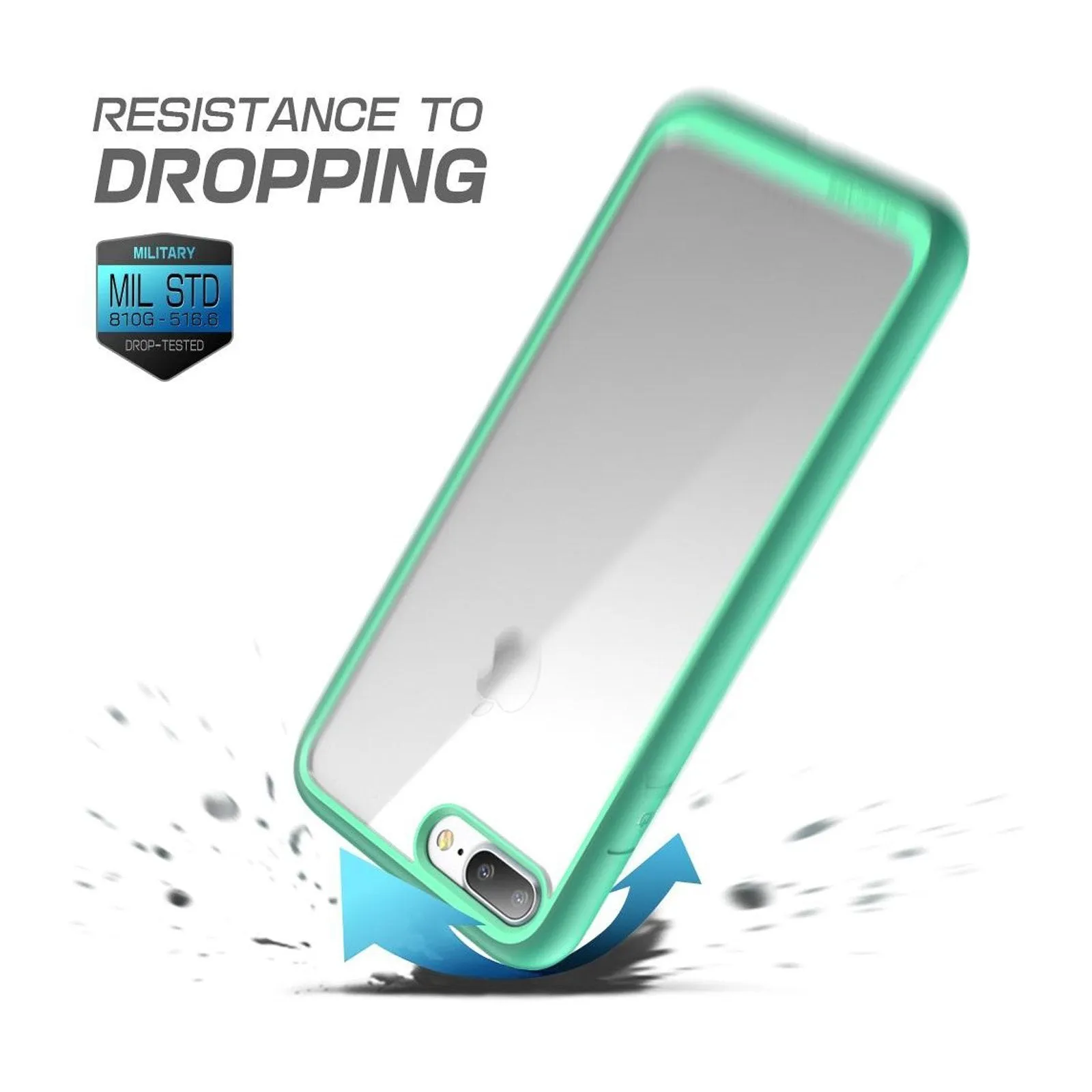 Premium Quality iPhone 8 Plus Unicorn Beetle Style Slim Clear Case-Green  Going Fast!
