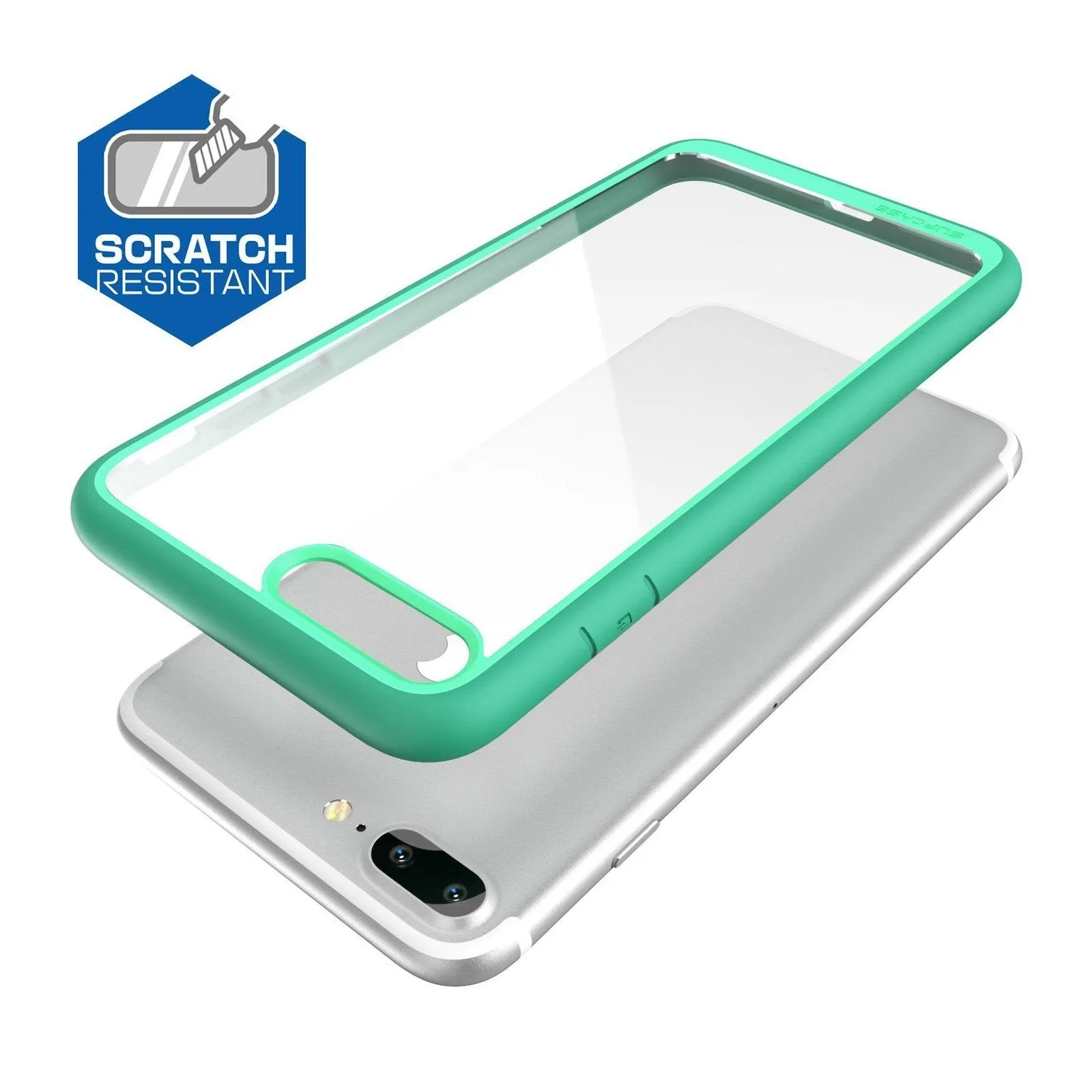 Premium Quality iPhone 8 Plus Unicorn Beetle Style Slim Clear Case-Green  Going Fast!