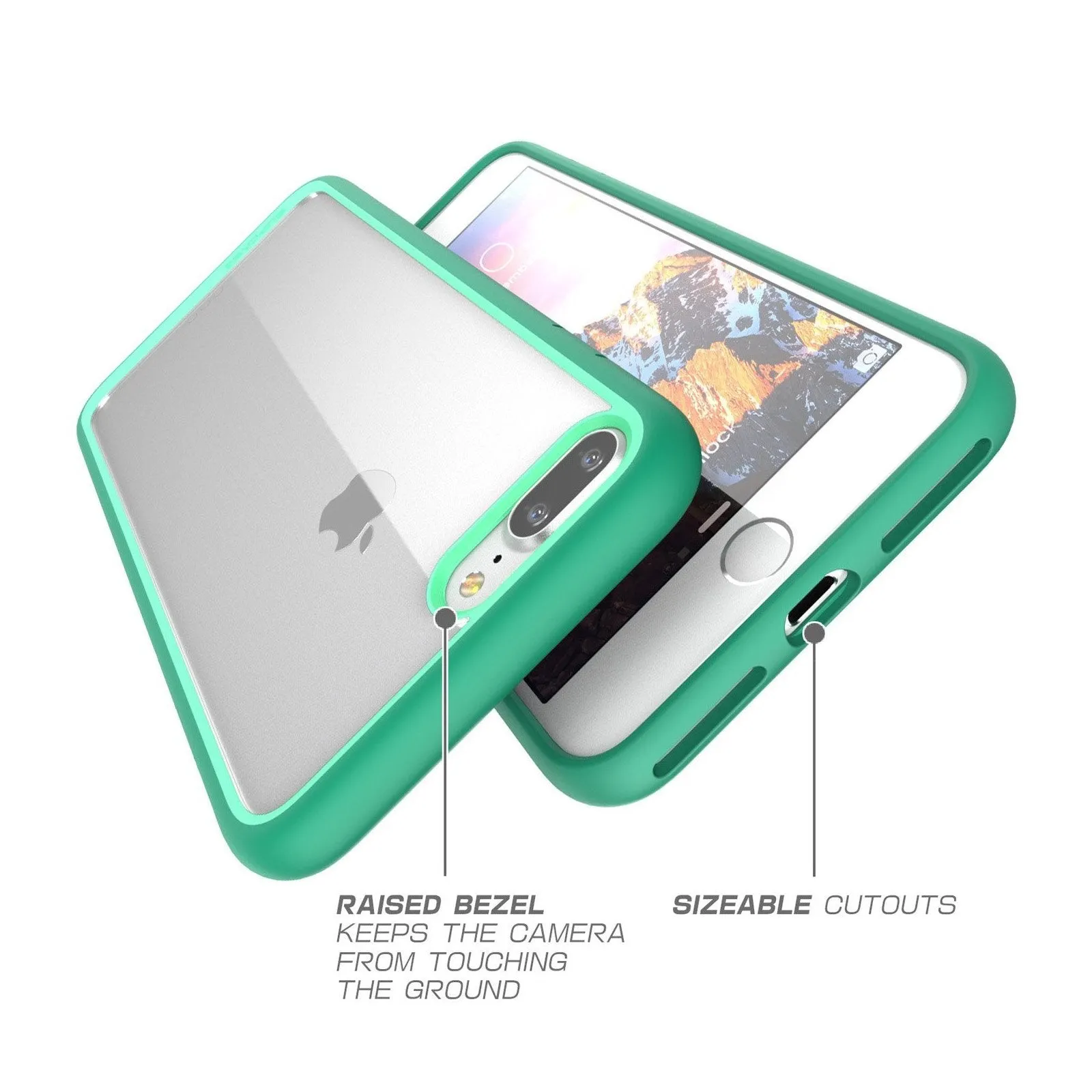 Premium Quality iPhone 8 Plus Unicorn Beetle Style Slim Clear Case-Green  Going Fast!