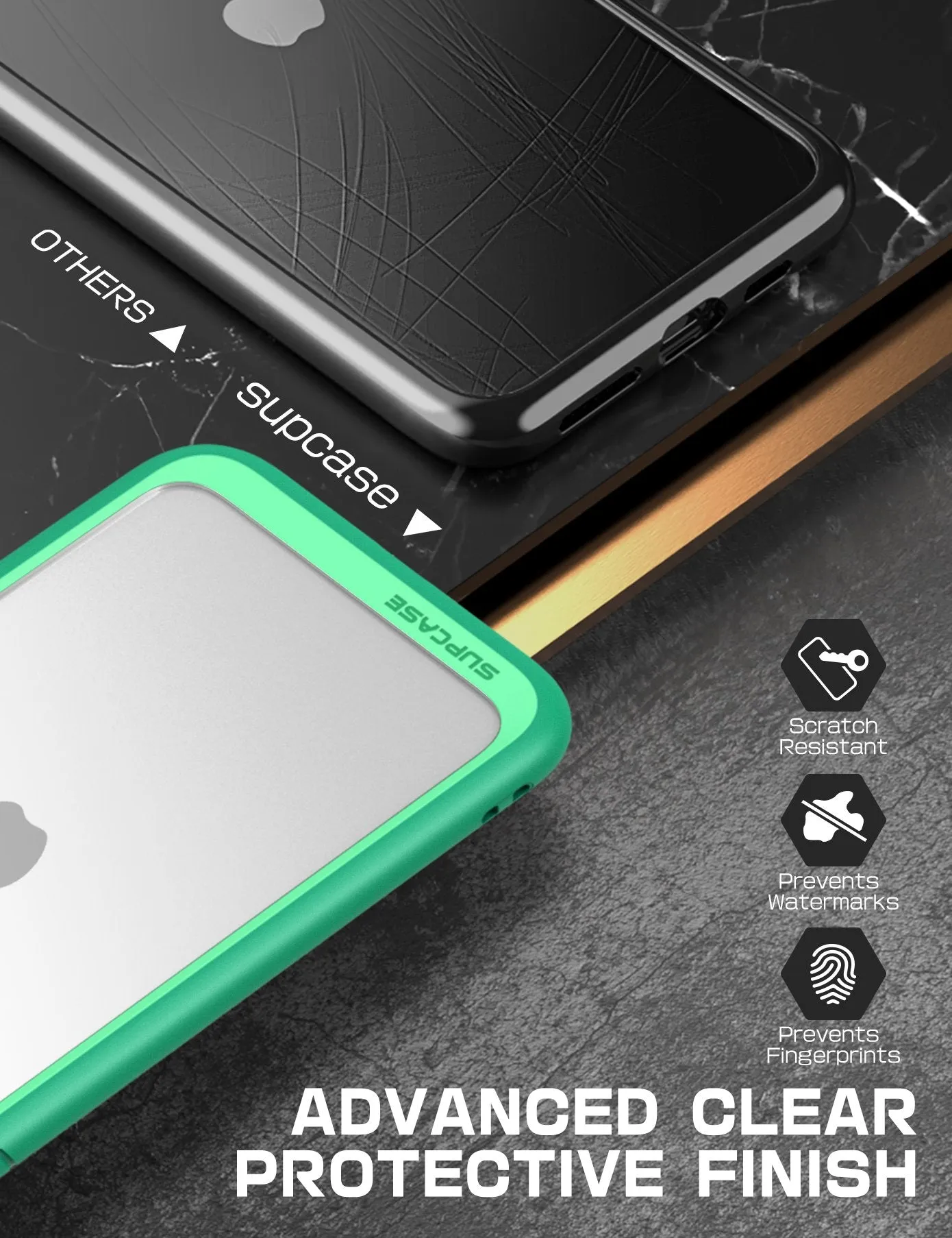Premium Quality iPhone SE Unicorn Beetle Style Slim Clear-Green  Last Chance!