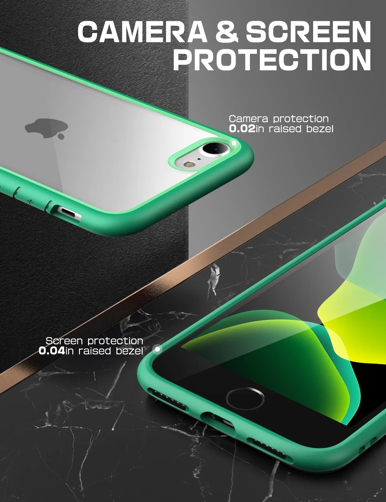 Premium Quality iPhone SE Unicorn Beetle Style Slim Clear-Green  Last Chance!