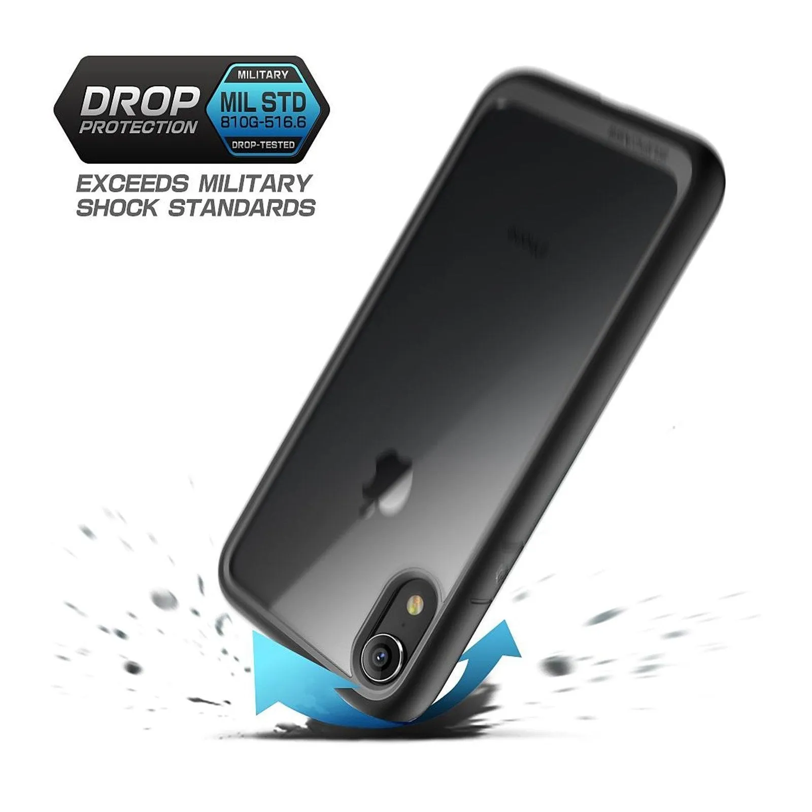 Premium Quality iPhone XR Unicorn Beetle Style Slim Clear Case-Black  Limited Release!