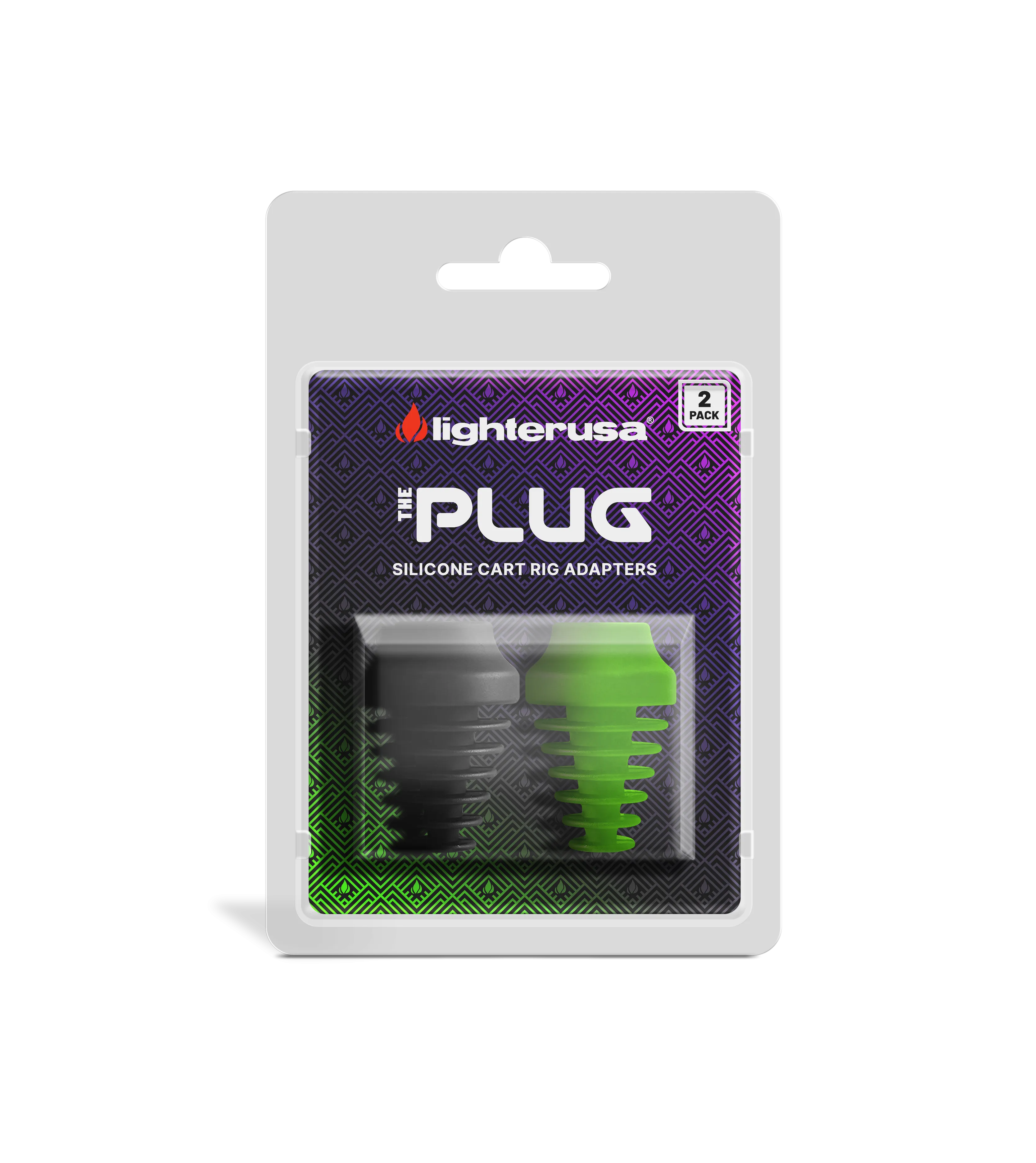 Premium Quality Lighter USA The Plug Silicone Cart Rig Adapter 2-Pack  Almost Sold Out!