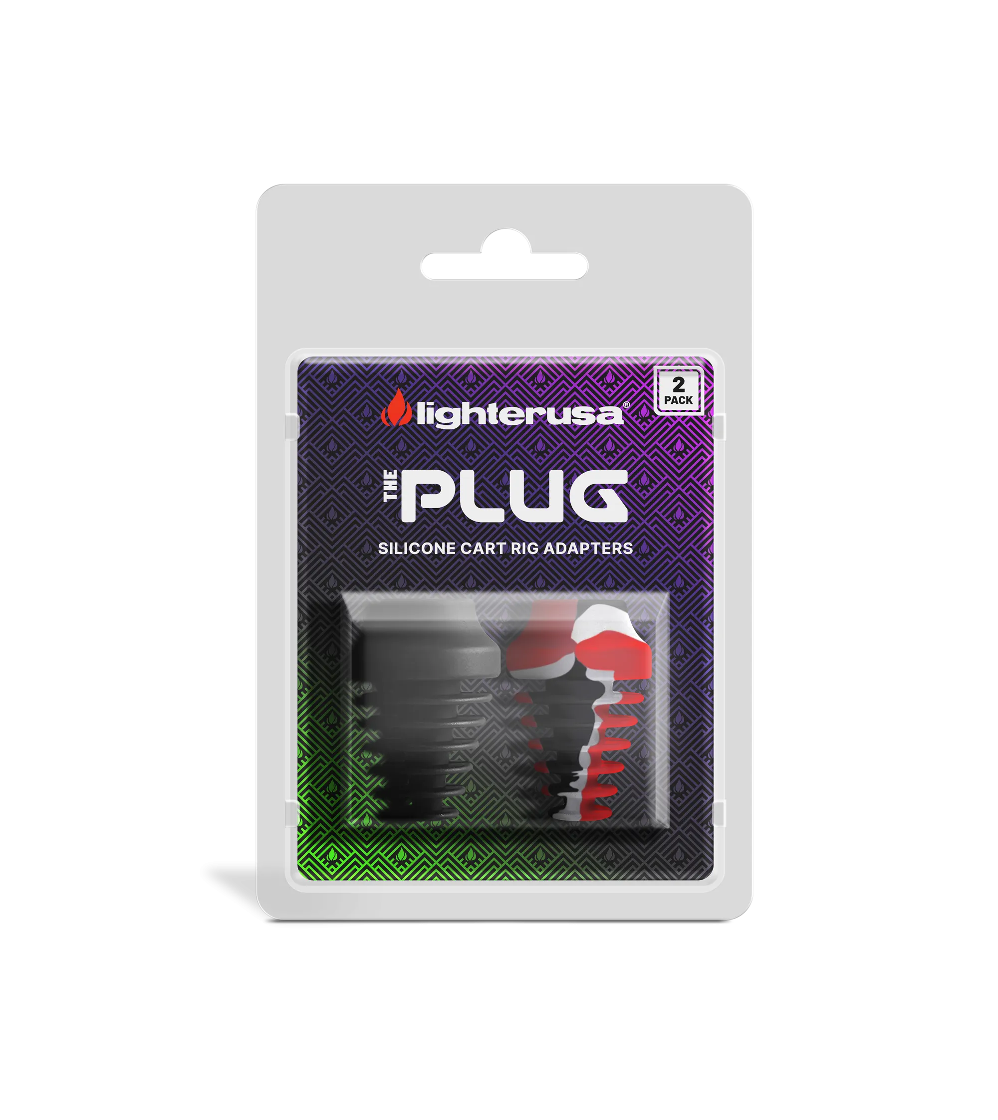 Premium Quality Lighter USA The Plug Silicone Cart Rig Adapter 2-Pack  Almost Sold Out!