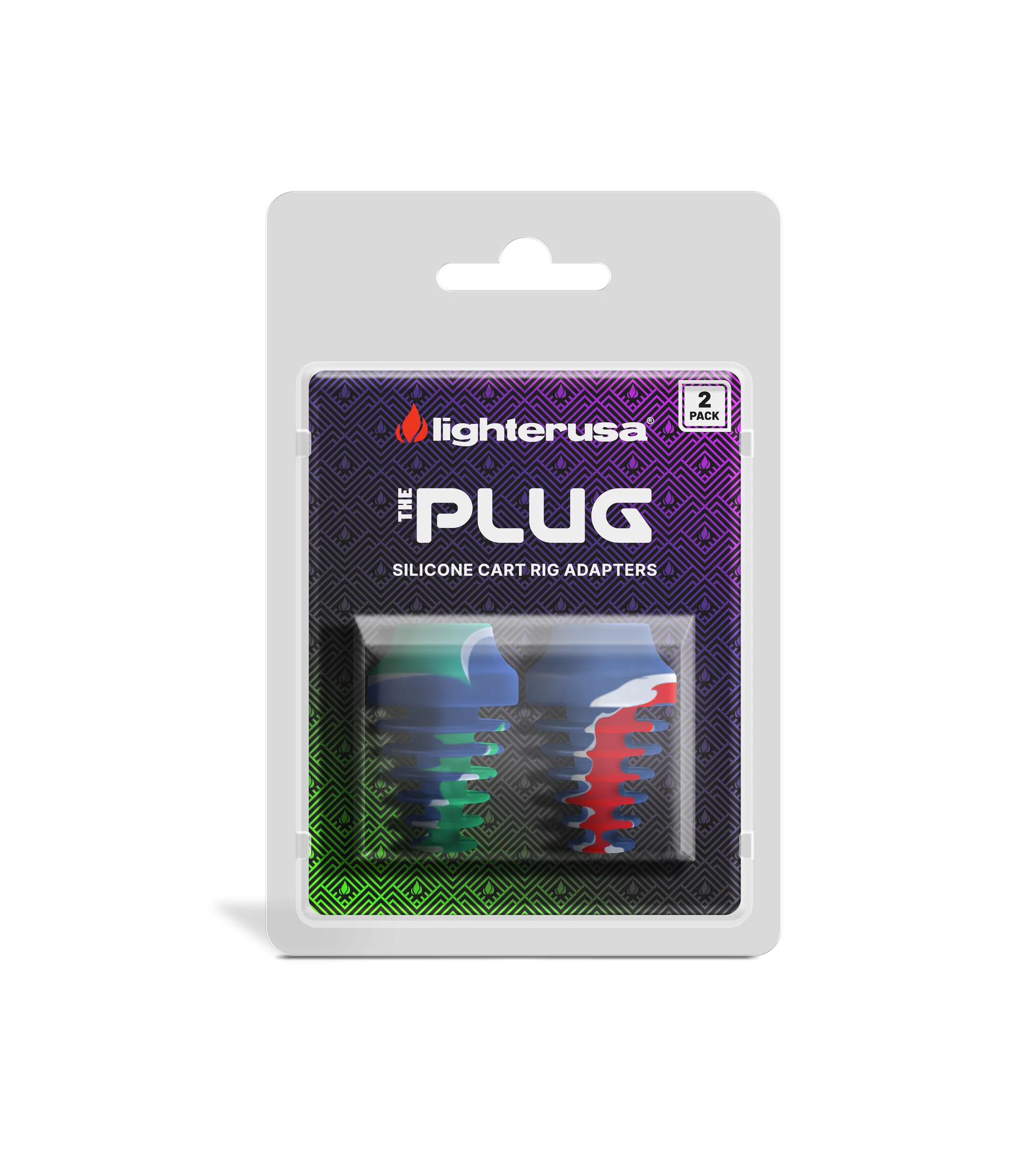 Premium Quality Lighter USA The Plug Silicone Cart Rig Adapter 2-Pack  Almost Sold Out!