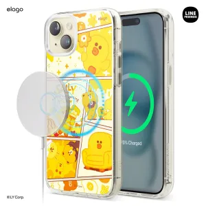 Premium Quality LINE FRIENDS | elago MagSafe Yellow Sally Case for iPhone 15 Plus  Limited Stock!