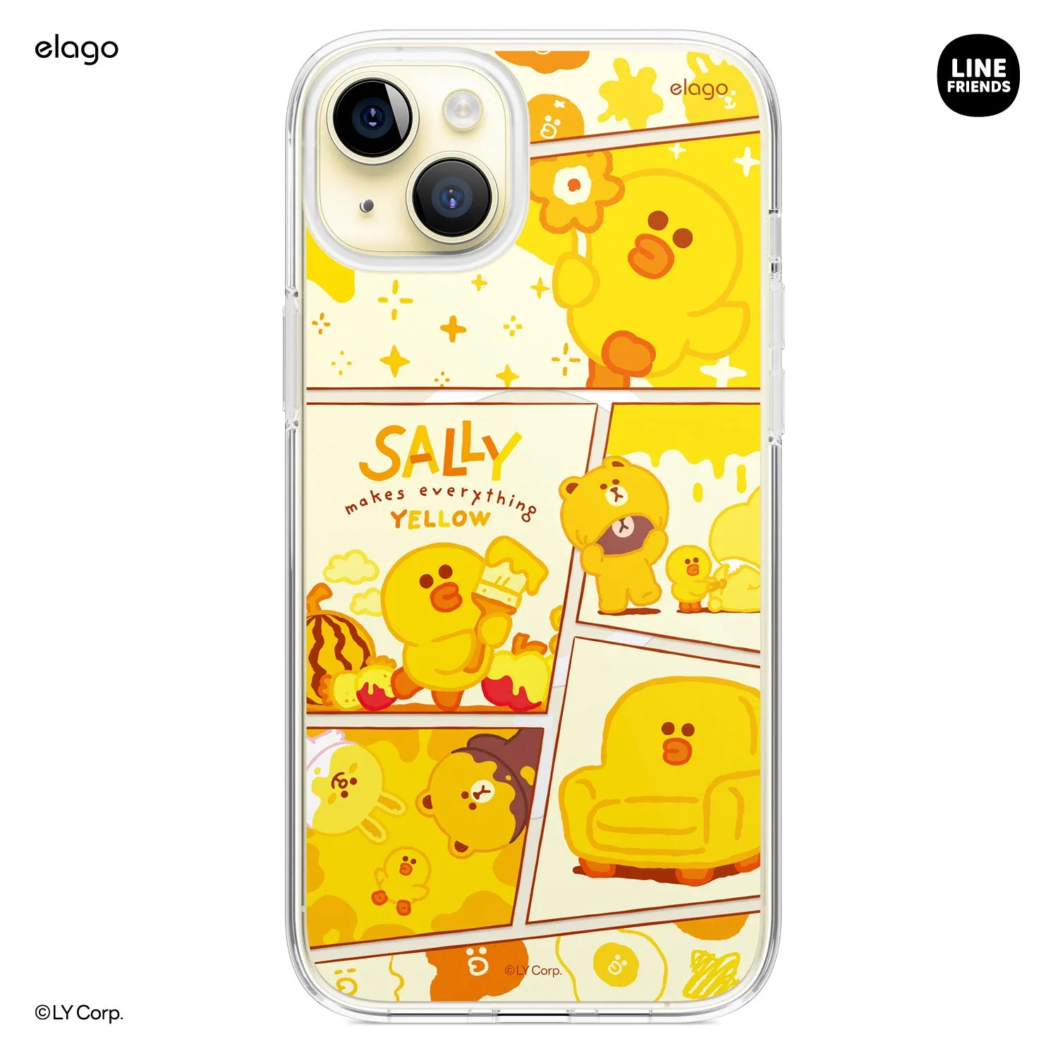 Premium Quality LINE FRIENDS | elago MagSafe Yellow Sally Case for iPhone 15 Plus  Limited Stock!