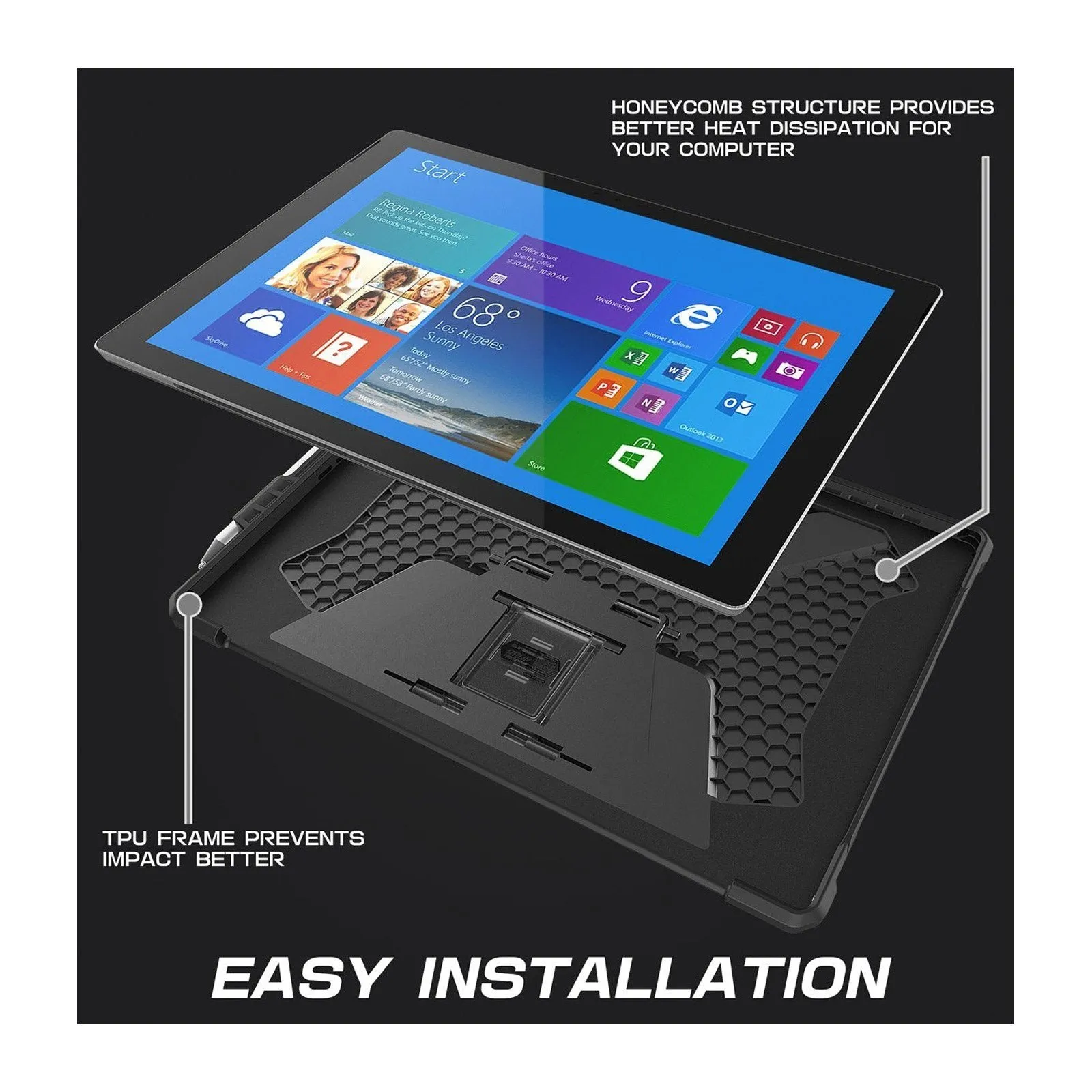 Premium Quality Microsoft Surface Pro Unicorn Beetle PRO Rugged Case-Black  Dont Miss Out!