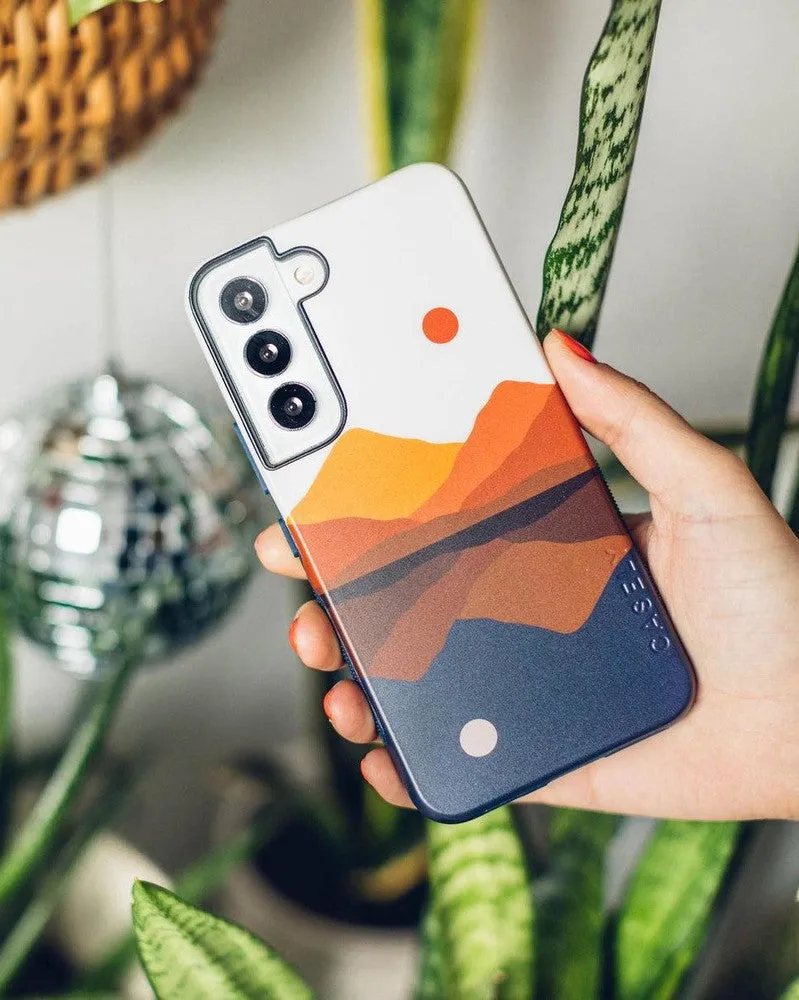 Premium Quality Opposites Attract | Day & Night Colorblock Mountains Samsung Case  Today Only!