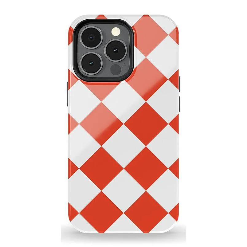 Premium Quality Red Checkerboard | High Contrast Design Case  Limited Availability!