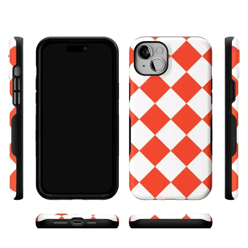 Premium Quality Red Checkerboard | High Contrast Design Case  Limited Availability!