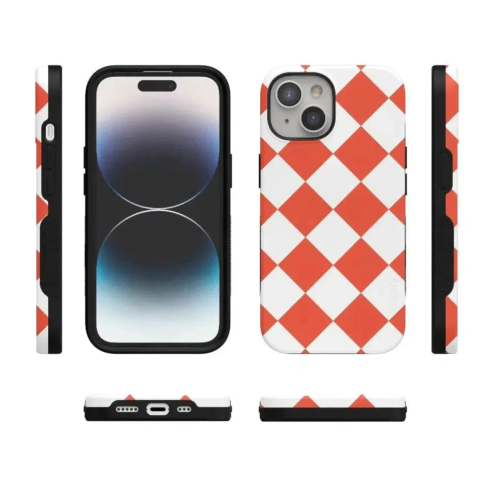Premium Quality Red Checkerboard | High Contrast Design Case  Limited Availability!