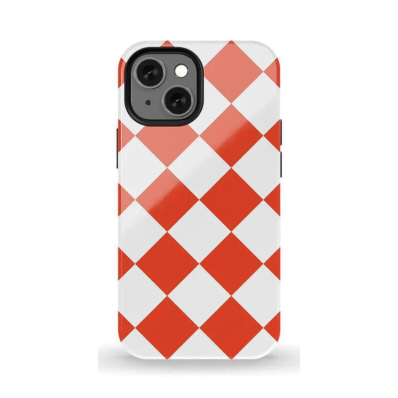 Premium Quality Red Checkerboard | High Contrast Design Case  Limited Availability!