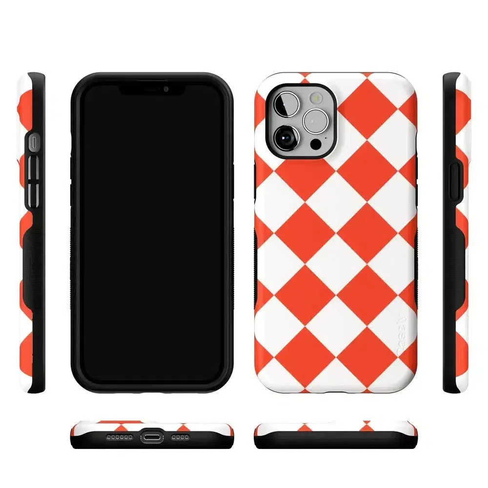Premium Quality Red Checkerboard | High Contrast Design Case  Limited Availability!