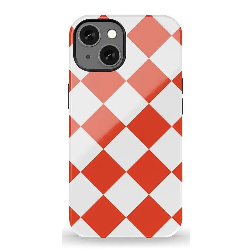 Premium Quality Red Checkerboard | High Contrast Design Case  Limited Availability!