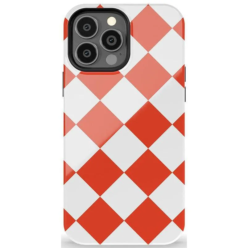 Premium Quality Red Checkerboard | High Contrast Design Case  Limited Availability!