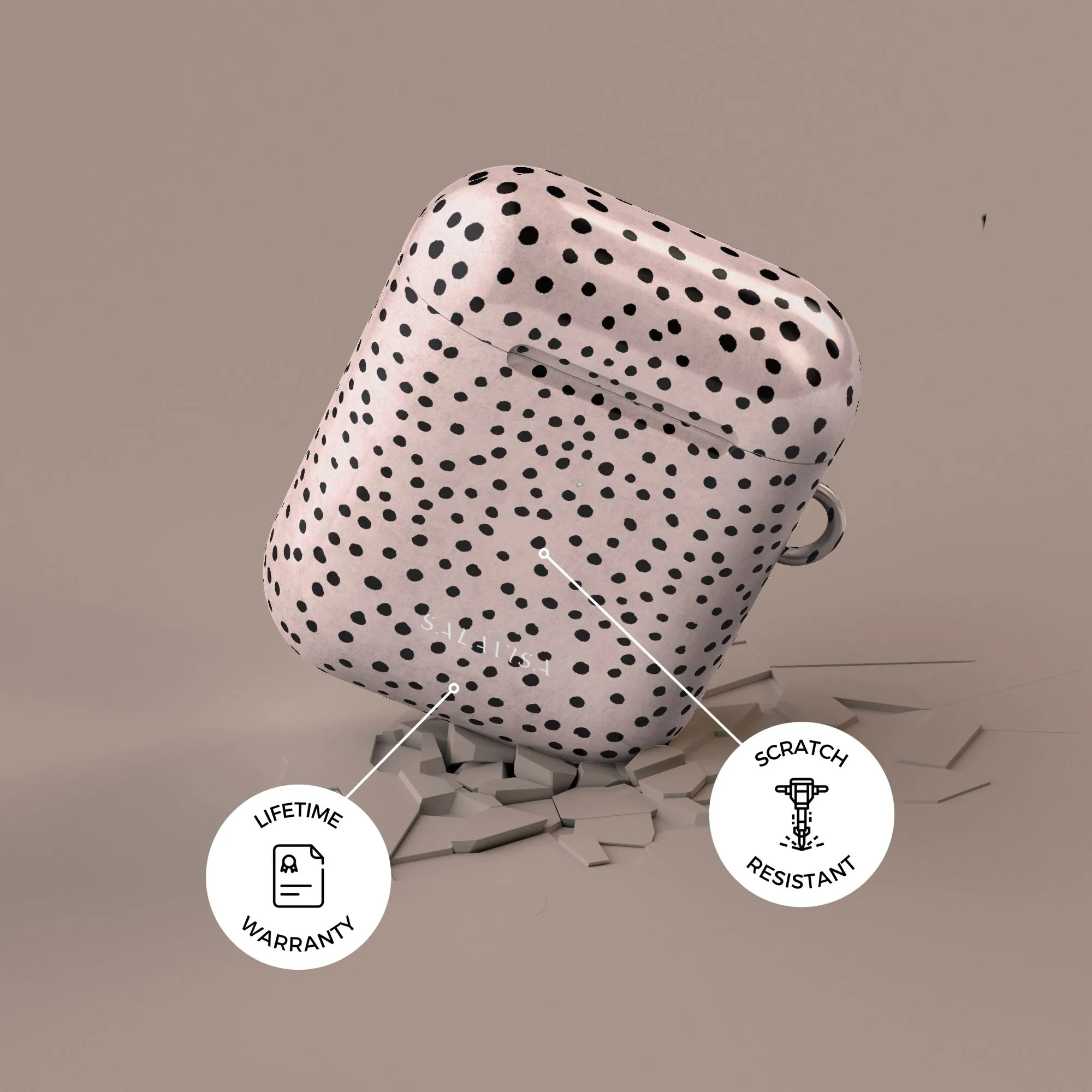 Premium Quality Rose Pink Polka Dots AirPods Case  Today Only!