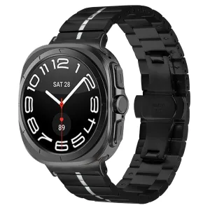 Premium Quality Samsung Galaxy Watch Ultra Premium Metal Strap (Black/Silver)  Ends Soon!