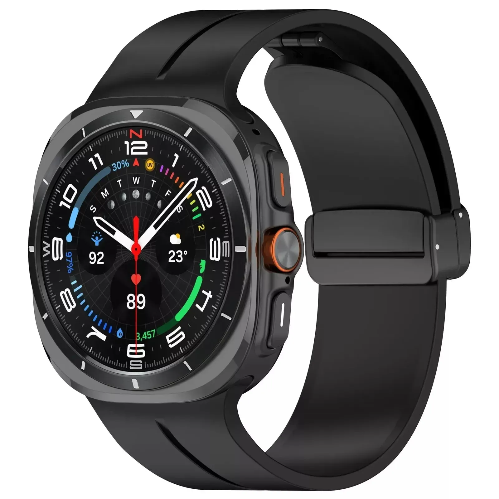 Premium Quality Samsung Galaxy Watch Ultra Sport Strap with D-buckle (Black)  Last Few Pieces!