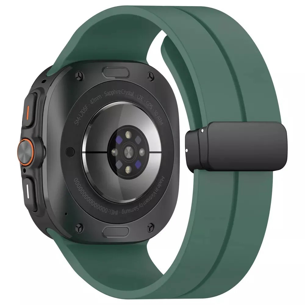 Premium Quality Samsung Galaxy Watch Ultra Sport Strap with D-buckle (Dark Green)  Last Chance!