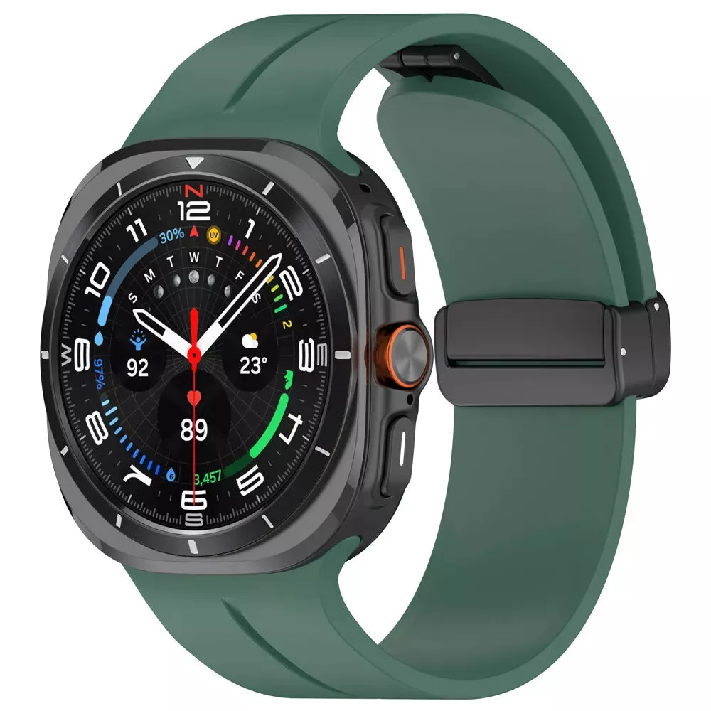 Premium Quality Samsung Galaxy Watch Ultra Sport Strap with D-buckle (Dark Green)  Last Chance!