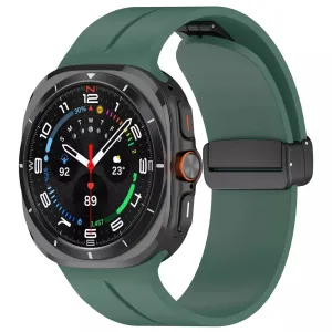 Premium Quality Samsung Galaxy Watch Ultra Sport Strap with D-buckle (Dark Green)  Last Chance!