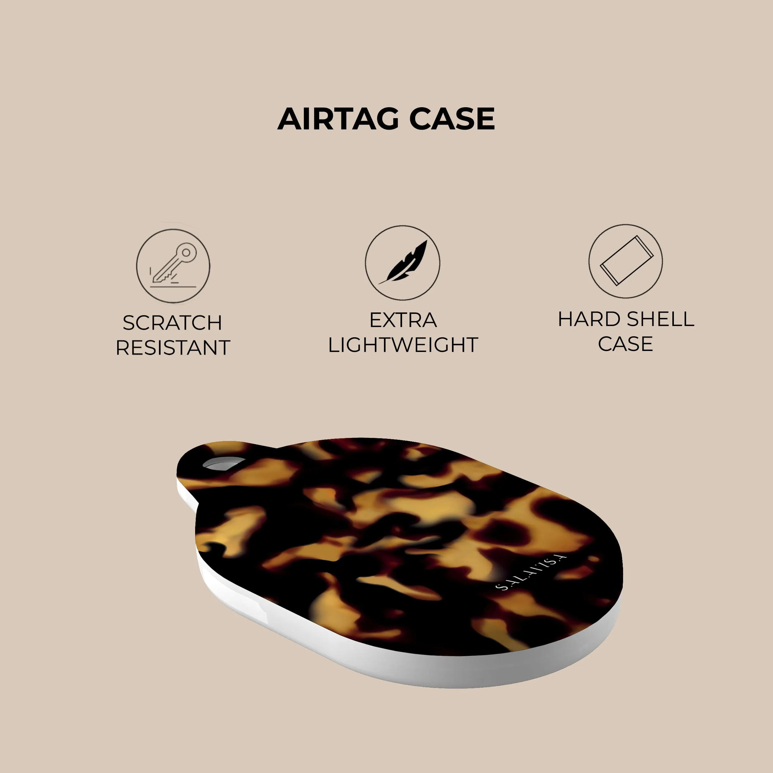 Premium Quality Tortoise Dark AirTag Holder  Ends Soon!