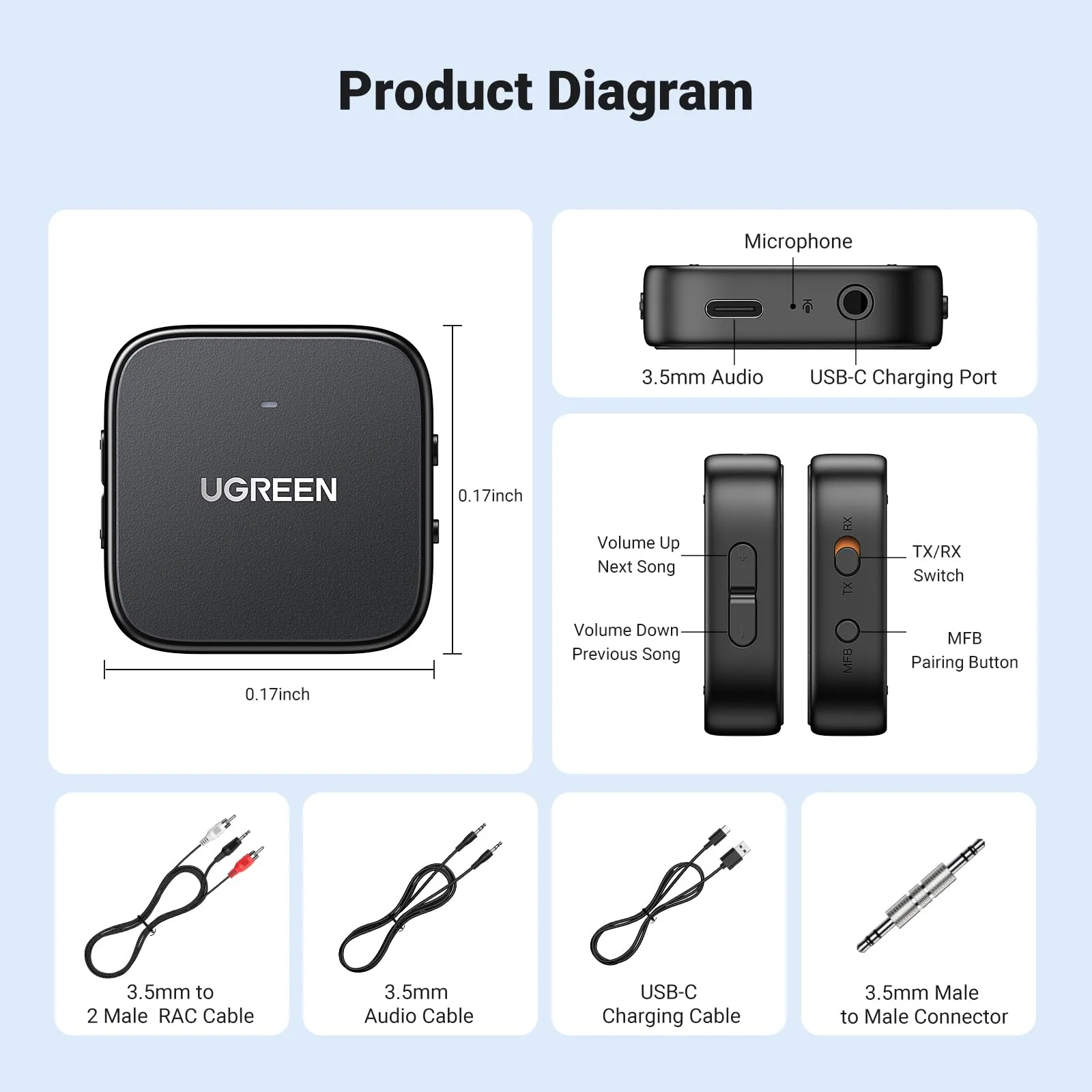 Premium Quality UGREEN Bluetooth 5.2 Transmitter For TV  Limited Availability!