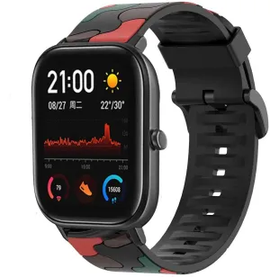 Premium Quality Xiaomi Amazfit GTS Camo Strap (Red)  Today Only!