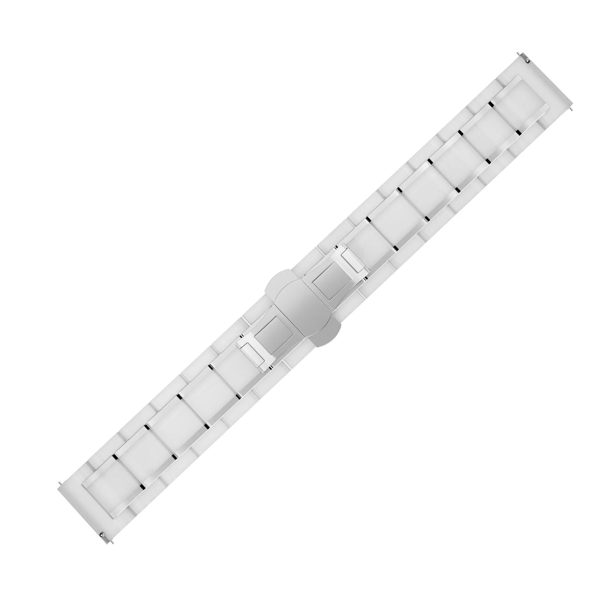 Premium Quality Xiaomi Amazfit GTS Ceramic/Steel Strap (White/Silver)  Last Chance!