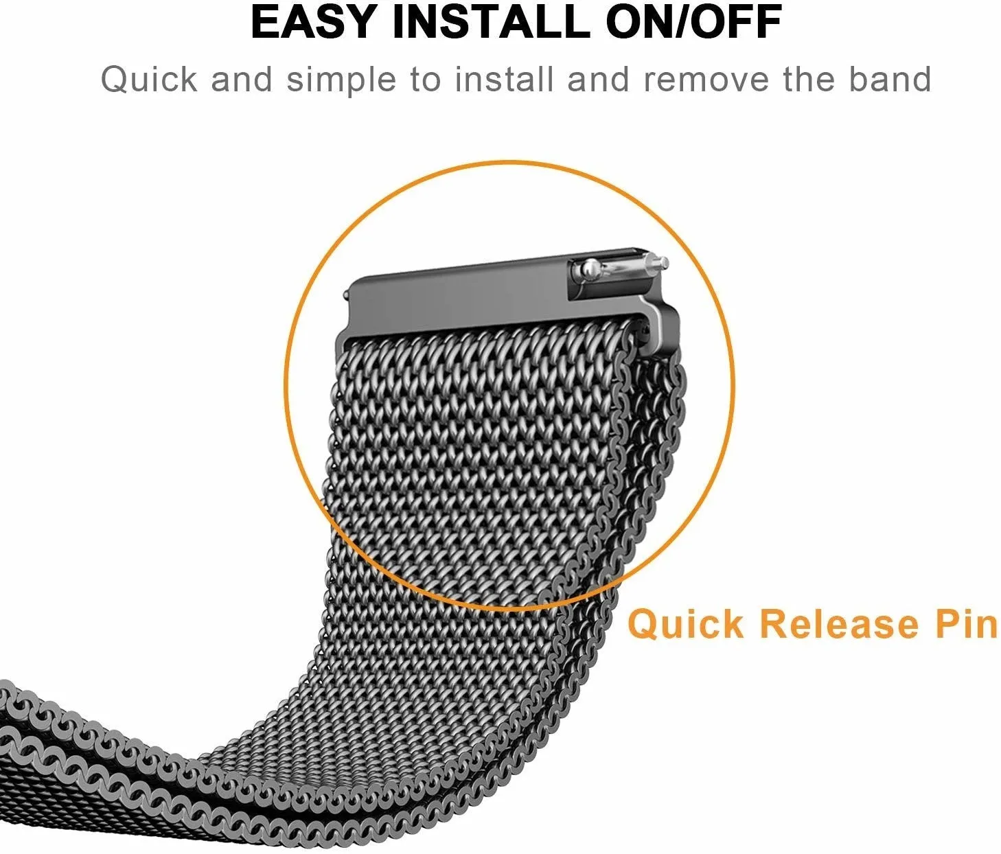 Premium Quality Xiaomi Amazfit GTS Milanese Strap (Black)  Limited Availability!