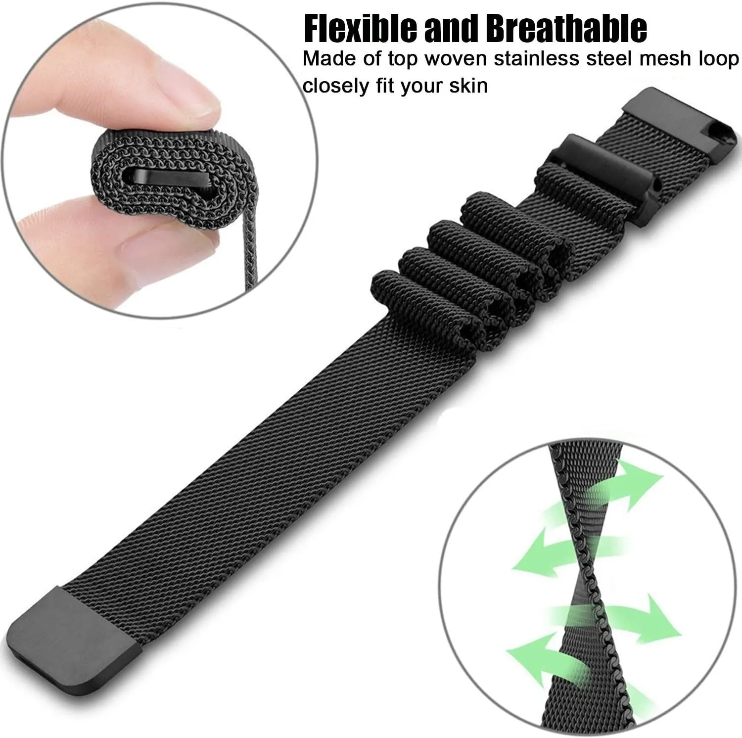Premium Quality Xiaomi Amazfit GTS Milanese Strap (Black)  Limited Availability!