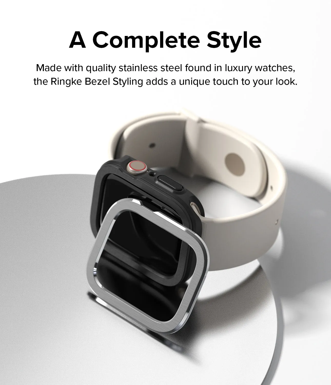 Selling Fast Apple Watch Series (45mm / 44mm) | Air Sports (Black)   Bezel Styling  Stylish & Comfortable